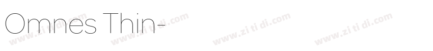 Omnes Thin字体转换